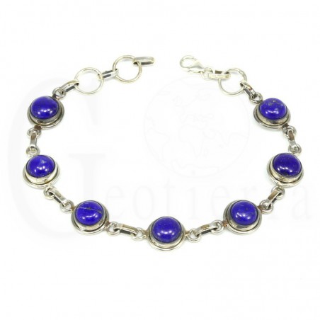 pulsera lapislazuli plata