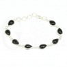 pulsera onix negro plata