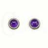 pendientes amatista plata