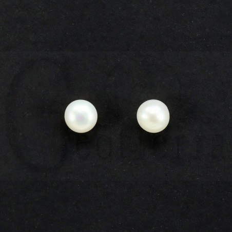 pendientes perla 6mm