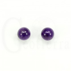 pendientes amatista 10mm