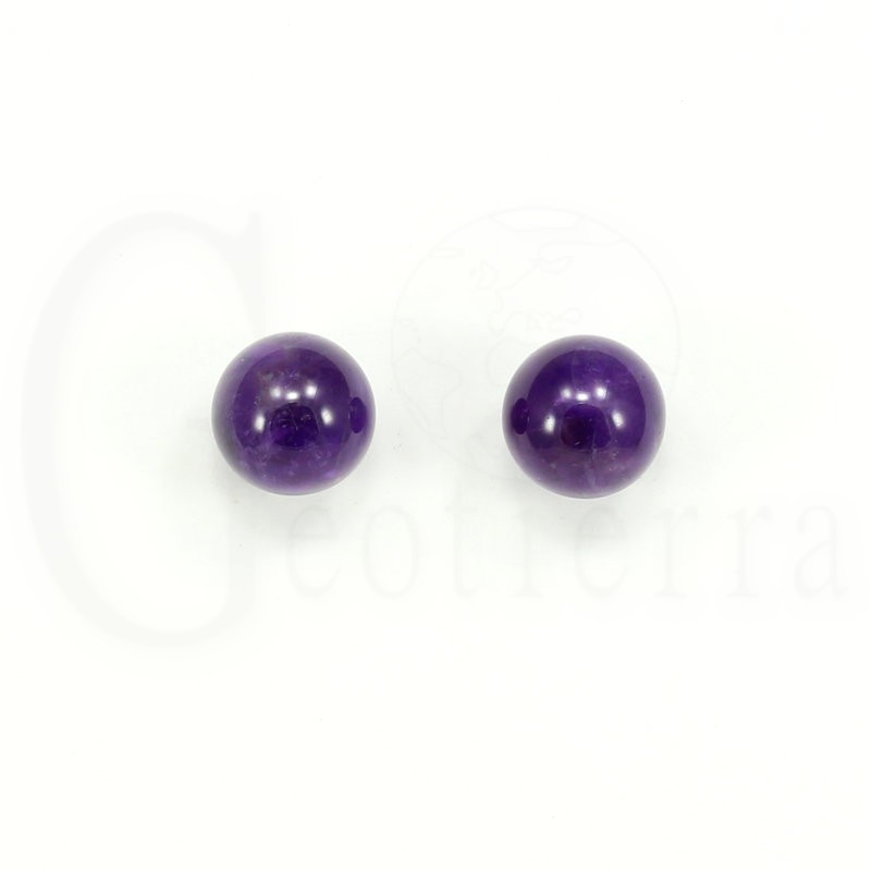 pendientes amatista 10mm