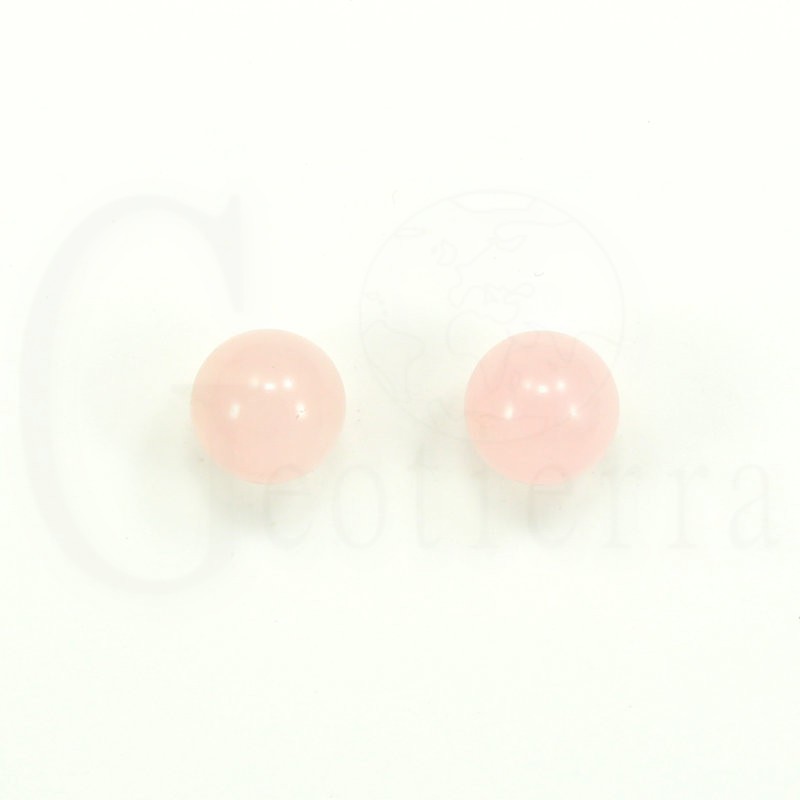 pendientes cuarzo rosa 10mm