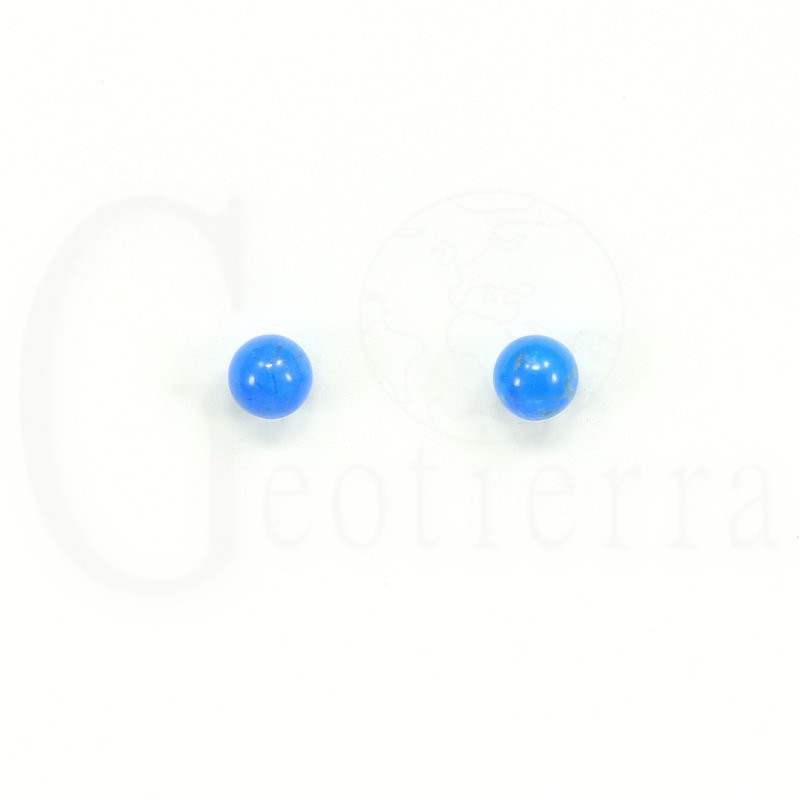 pendientes howlita turquesa 6mm