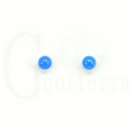 pendientes howlita turquesa 6mm