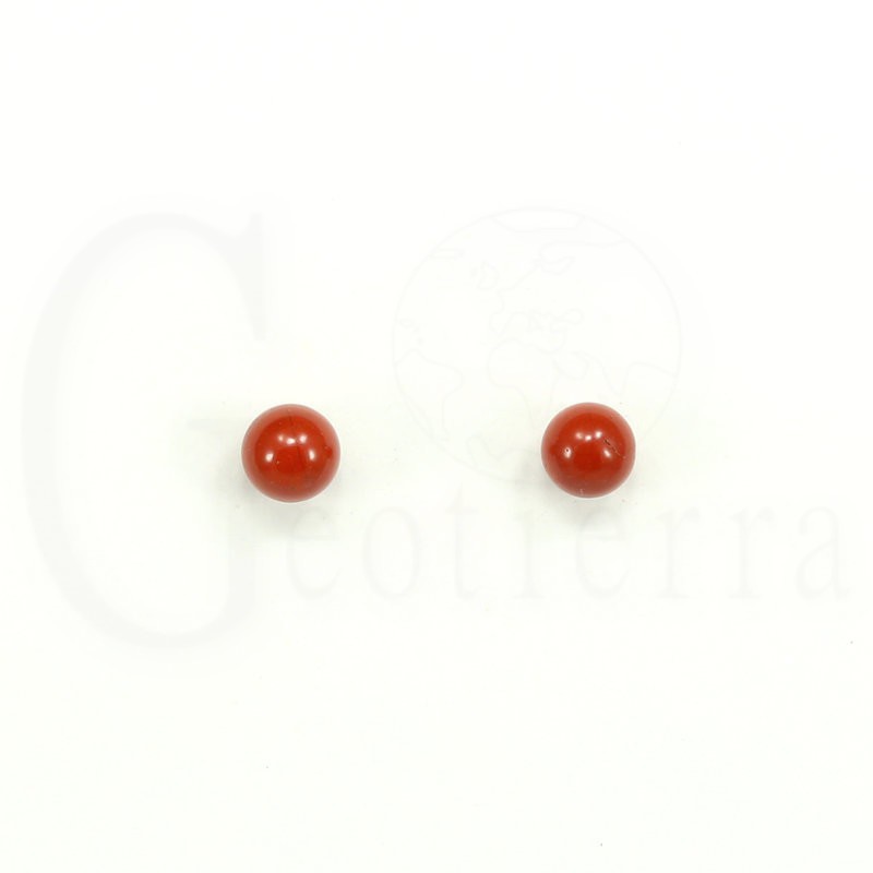 pendientes jaspe rojo 6mm