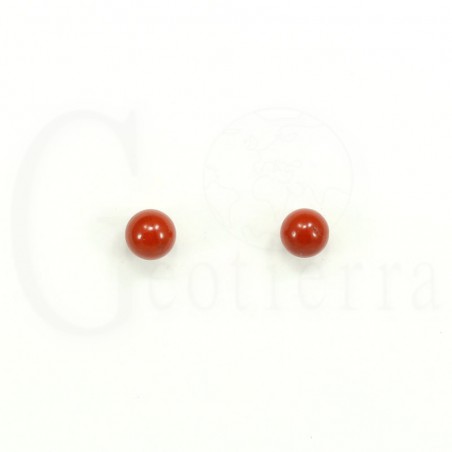 pendientes jaspe rojo 6mm