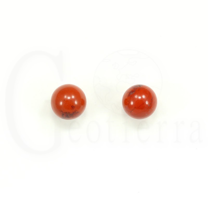 pendientes jaspe rojo 10mm