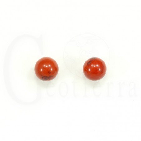 pendientes jaspe rojo 10mm