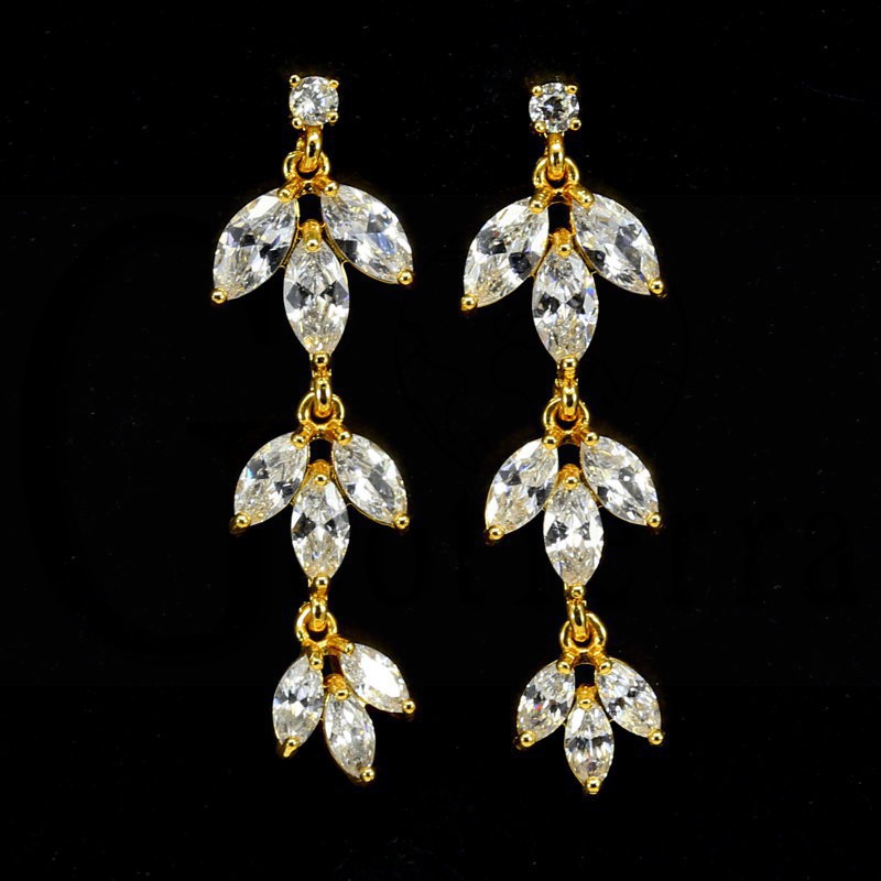 pendientes zirconita largos