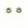 pendientes topacio azul plata