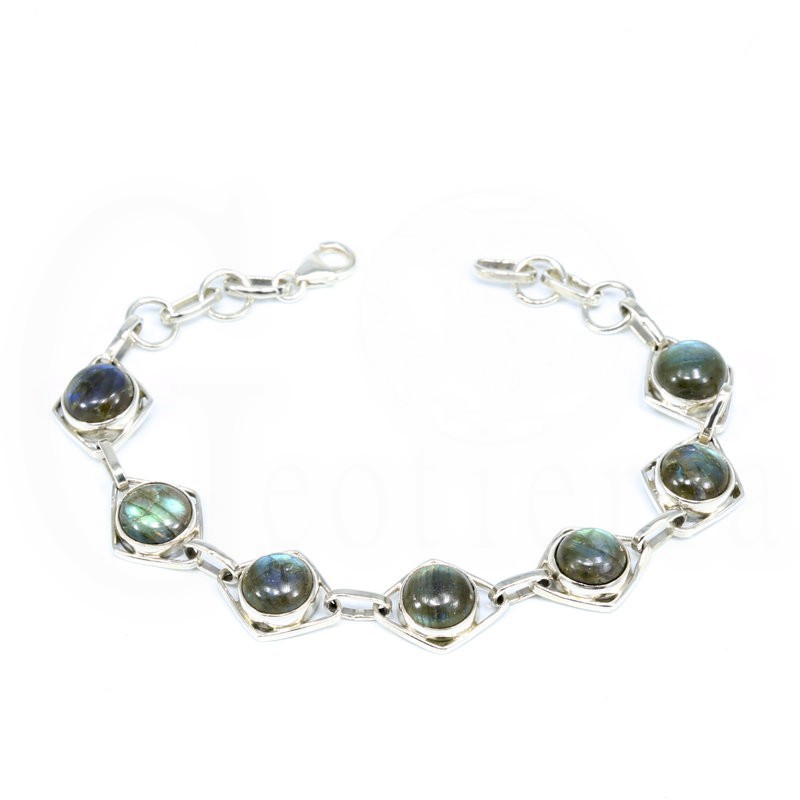 pulsera labradorita plata