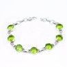 pulsera peridoto plata