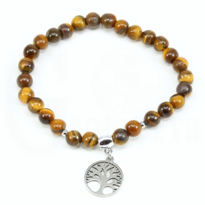 pulsera arbol vida ojo tigre