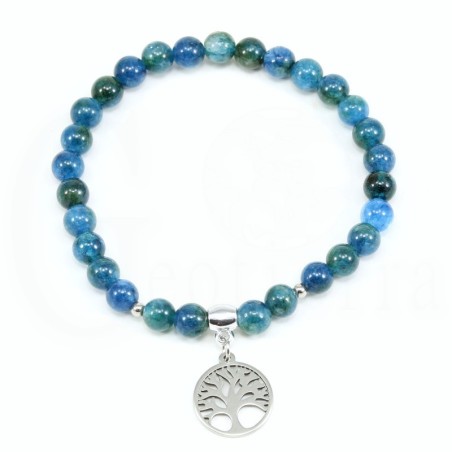 pulsera arbol vida cuarzo azul