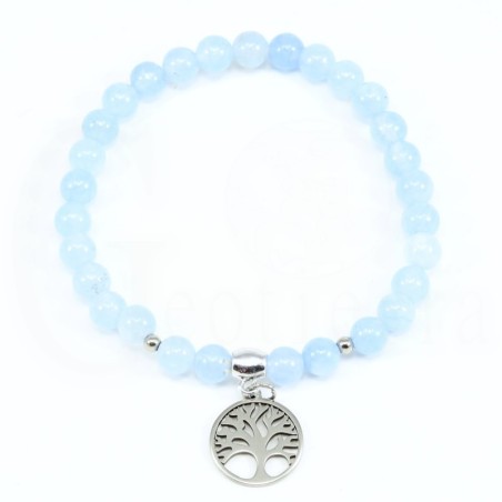 pulsera arbol vida cuarzo azul