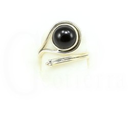 anillo onix negro plata