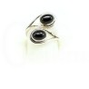 anillo onix negro plata