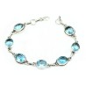 pulsera topacio azul plata