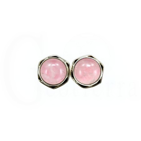 pendientes cuarzo rosa