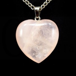 colgante corazon cuarzo rosa