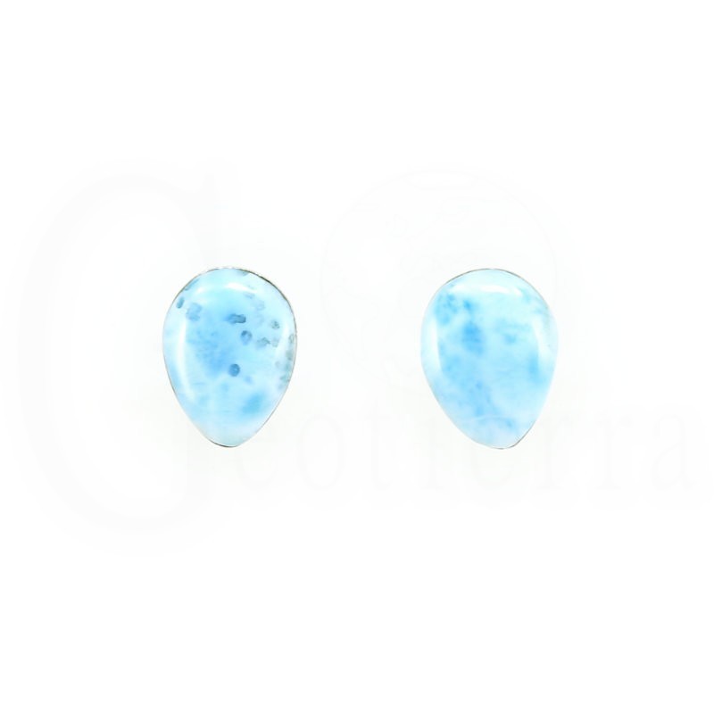 pendientes larimar plata