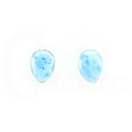 pendientes larimar plata