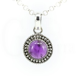 colgante amatista plata