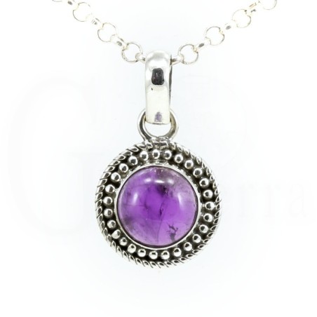 colgante amatista plata