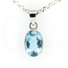 colgante topacio azul plata