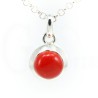 Colgante coral y plata