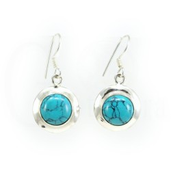 pendientes turquesa plata