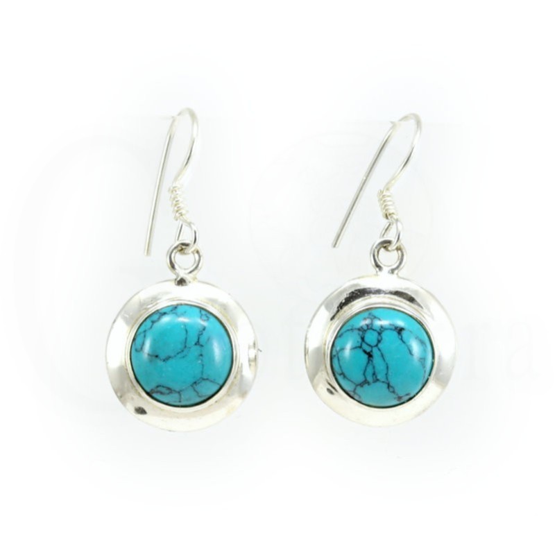 pendientes turquesa plata