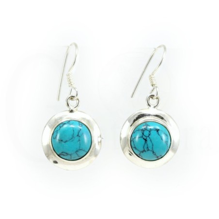pendientes turquesa plata