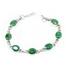 pulsera esmeralda y plata
