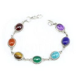 pulsera chakras plata