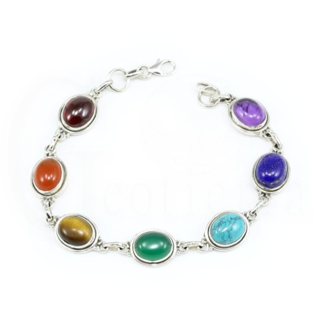 pulsera chakras plata