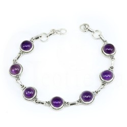 pulsera amatista plata