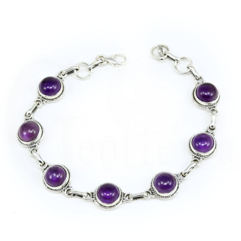pulsera amatista plata