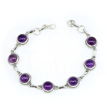 pulsera amatista plata