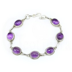 pulsera amatista plata