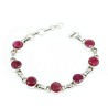pulsera rubi plata