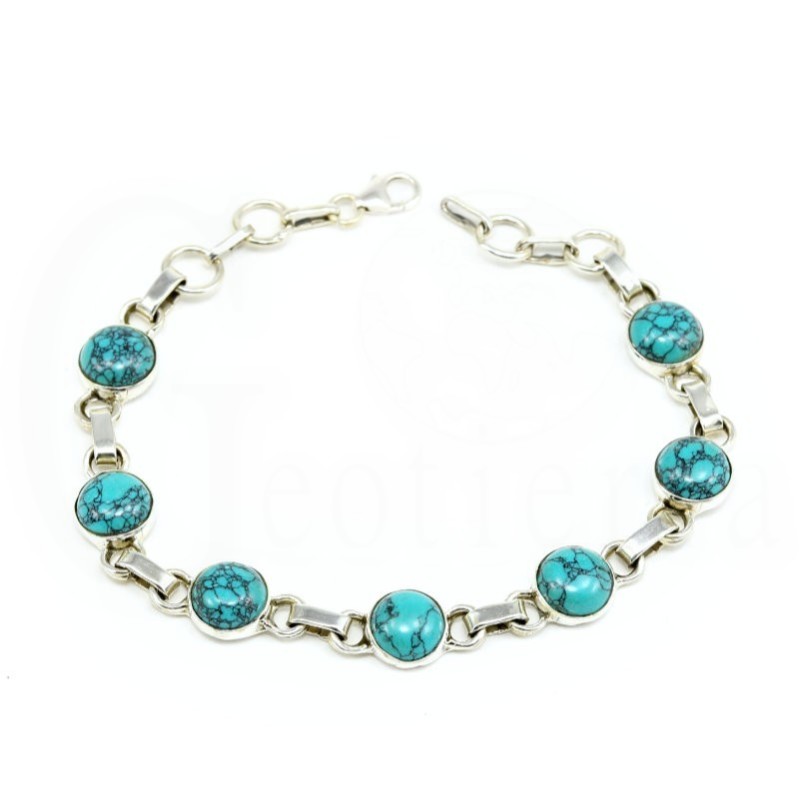 pulsera turquesa plata