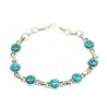 pulsera turquesa plata