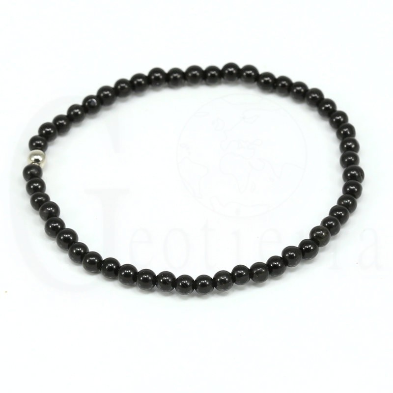 pulsera turmalina negra 4 mm